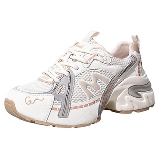 高蒂老爹鞋女款鞋厚底2026新款内增高运动鞋透气网面休闲慢跑登山