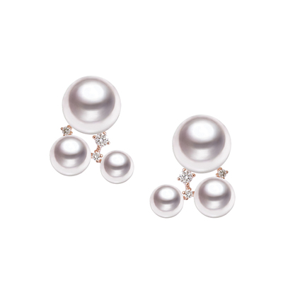 GiO海水珍珠耳钉18K金女士