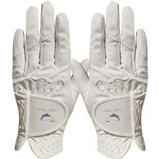 韩国高尔夫球女士防晒夏季薄款手套白色黑色粉色男童防滑耐磨双手