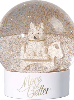 野兽派柴猫双全水晶球