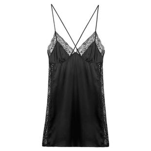 韵扉高端桑蚕丝性感吊带睡裙丝绸蕾丝睡衣女式火辣诱惑真丝家居服