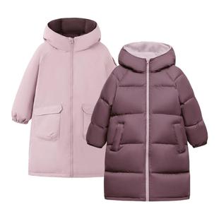 【反季清仓】迷你巴拉巴拉男童女童长款羽绒服外套冬两面穿厚款