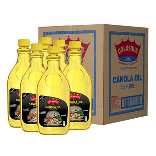 澳洲原装进口COLOSSUS皇冠巨人非转基芥花籽食用油家用2L*6/整箱