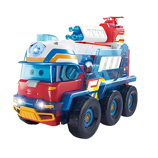奥迪双钻超级飞侠大勇消防车救援弹射基地变形机器人儿童益智玩具