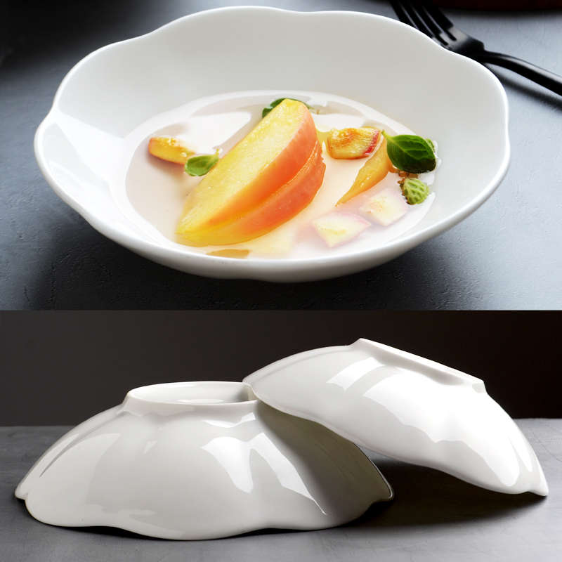 隆玫格6/7/8寸凉菜盘子家用精致花边深碟子水果碟小号菜盘深盘子