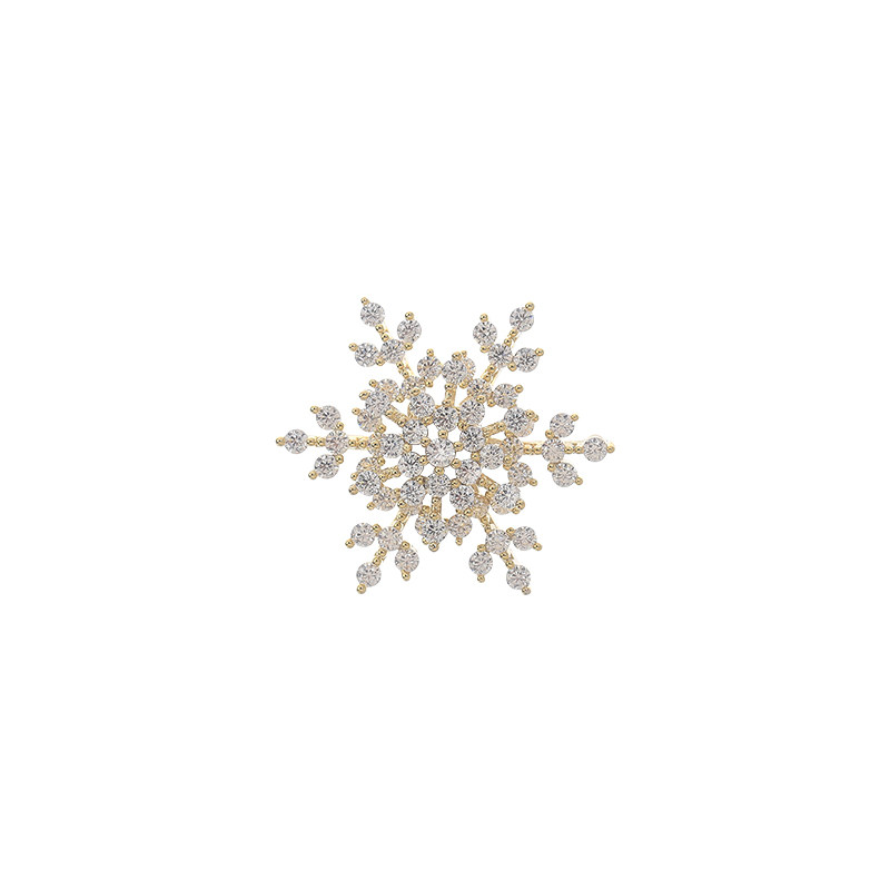 高级感雪花旋转气质防走光固定针