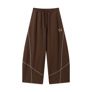 江南先生NewJNXS恒温暖皮斜纹挺阔宽松卫裤春撞色缝线抽绳休闲裤