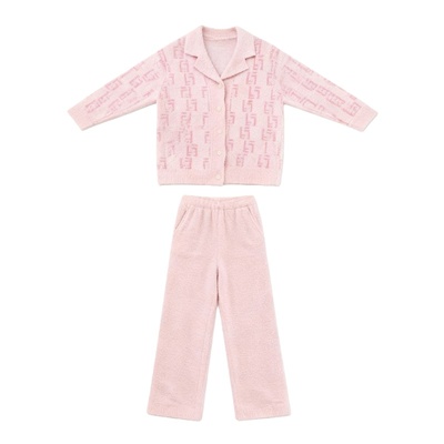 猫人半边绒睡衣女秋冬季加厚加绒2025新款珊瑚绒大码家居服可外穿