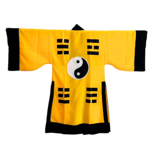 万圣节古装道袍道士服道服道袍长袍装太极八卦经衣林正英表演服黄