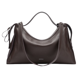 红谷包包2026新款质感真皮单肩手提包小众设计高级感手拎包女士包