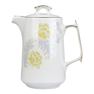陶瓷凉水壶耐高温家用大容量1.5升瓷器泡茶开水壶金边大号单壶