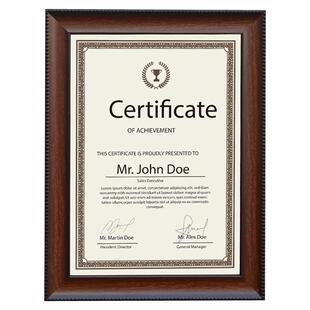 简约证书框框a4相框摆台荣誉营业执照a3证件相框架装裱挂墙复古