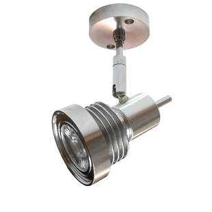 射灯单吸顶明装全铝银色商业服装珠宝家用客厅高亮度聚光加长吊杆