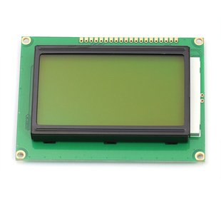 黄绿屏 LCD12864 LCD液晶屏 5V 带中文字库 ST7920 串并口通用