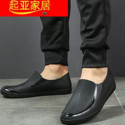 低帮雨鞋男短筒防滑耐磨雨靴厚底平底厨房工作防水鞋套胶鞋