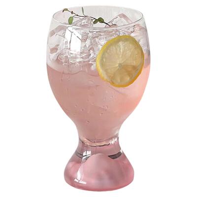 ins风家用玻璃粉色山脉观山杯