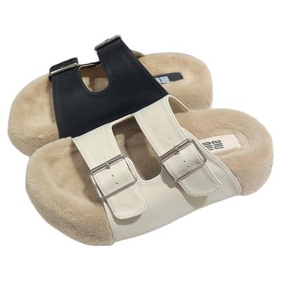 2025早秋新圆头厚底增高勃肯拖鞋