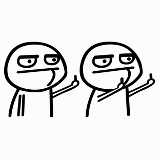 鄙视车贴镭射七彩渐变汽车贴纸关闭远光灯改装车中指搞笑贴画拉花