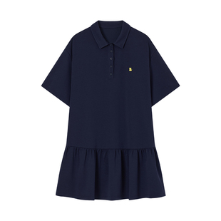 商场同款URLAZH有兰2026夏季新款学院风U等等印花POLO领连衣裙女