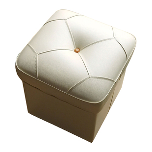 门口换鞋凳家用方客厅沙发凳皮墩子茶几矮脚凳软实木小皮凳穿鞋凳