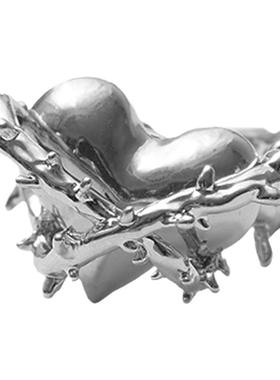 CAIMOUCAIMOU荆棘爱心男士戒指