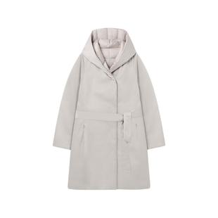 【90白鹅绒】GOLDEN BARRY25冬韩系气质长款连帽腰带羽绒服132061