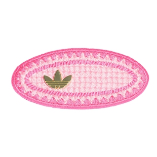 adidas阿迪达斯三叶草针织钩编粉色发夹女度假风一字夹头饰KX0552
