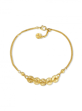 Witther原创小众闪耀碎冰冰五帝币手链轻奢高级感925银爆闪手饰女