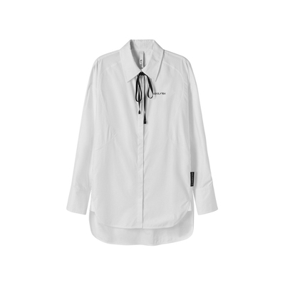 U/TI后背印花阔感字母衬衫女百搭设计感休闲上衣尤缇时尚春季新款