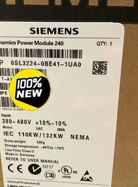 【询价】6SL3224-0BE41-1UA0G120 功率适用
