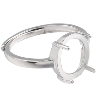 925纯银戒指空托女 简约戒托空托蜜蜡戒托6*7*9*13*18 8*10*12*16