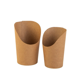 斜口牛皮纸杯一次性网红薯条红薯蜜薯地瓜纸杯面包鸡蛋仔包装盒子