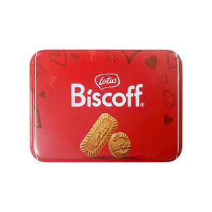 【U先试用】lotusbiscoff比时咔焦糖饼干和情零食烘焙小婚庆铁盒