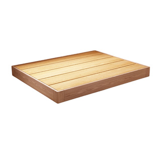 全实木橡木地台床无床头榻榻米床可任意定制排骨架民宿落地双人床