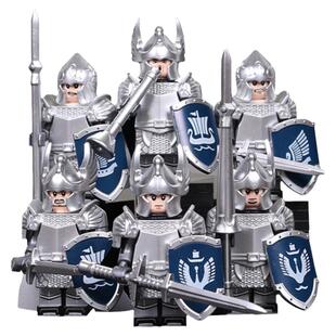 第三方中世纪骑士小人古代风士兵魔戒指环王武士积木人仔拼装玩具