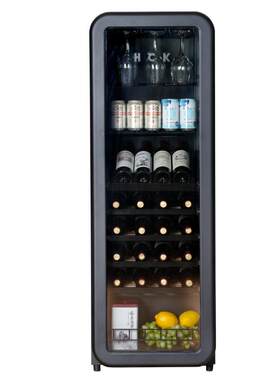 【自营】HCK红酒柜156L无霜风冷冰柜酒窖家用客厅冰吧冷藏恒温柜