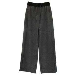 冬日御寒！云朵羊绒阔腿休闲裤女秋冬保暖加绒宽松显瘦直筒长裤子