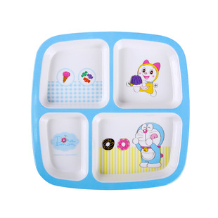 五和哆啦A梦餐具宝宝餐盘分格盘儿童碗卡通婴儿辅食碗食品级家用