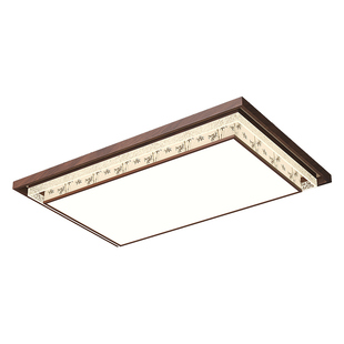 中古风客厅吸顶灯2025新款现代简约实木灯体餐厅吊扇儿童房卧室灯