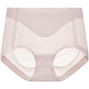 曼妮芬舒适抗菌内裆女内裤无痕蕾丝美形裤高腰低角裤底裤20710694