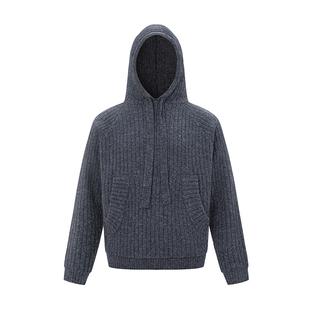 F383 2024美式复古重磅氛围感痞帅Cleanfit混搭连帽毛衣针织衫