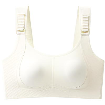 大胸显小粉底液可调节肩带内衣女