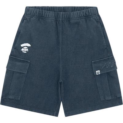 Aape猿人刺绣水洗工装休闲短裤