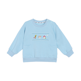 小O爸男婴童 男宝宝卫衣春装上衣2026新款双口袋百搭男童薄款长袖