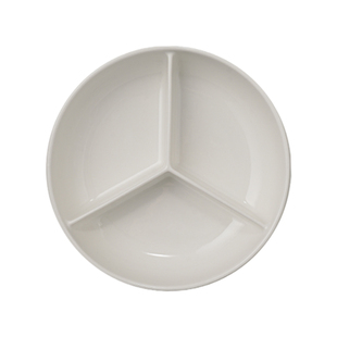 陶瓷分格碗微波炉可用带盖分餐碗三格碗分菜盘创意家用饭盒餐具