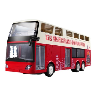 双鹰儿童遥控电动双层巴士大号模型男孩大号可开门公交车玩具礼物