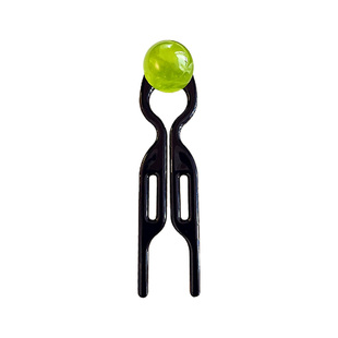 圆珠小鱼发簪u型盘发神器丸子头发夹女倒插梳发卡短发过渡期簪子