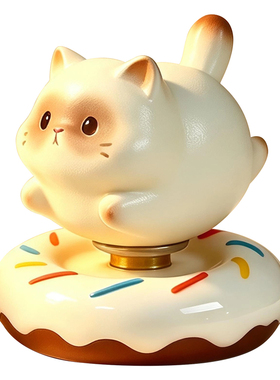 精美礼盒转转猫三花猫书桌摆件工位桌面情绪稳定神器七夕女生送礼