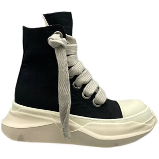 Rick RO厚底鞋增高鞋高帮双层鞋底粗鞋带副线新款高街风格 男女款