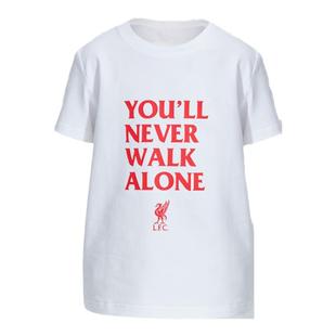 【官方正版】利物浦俱乐部 | 红白双色口号T恤休闲简约球迷童装